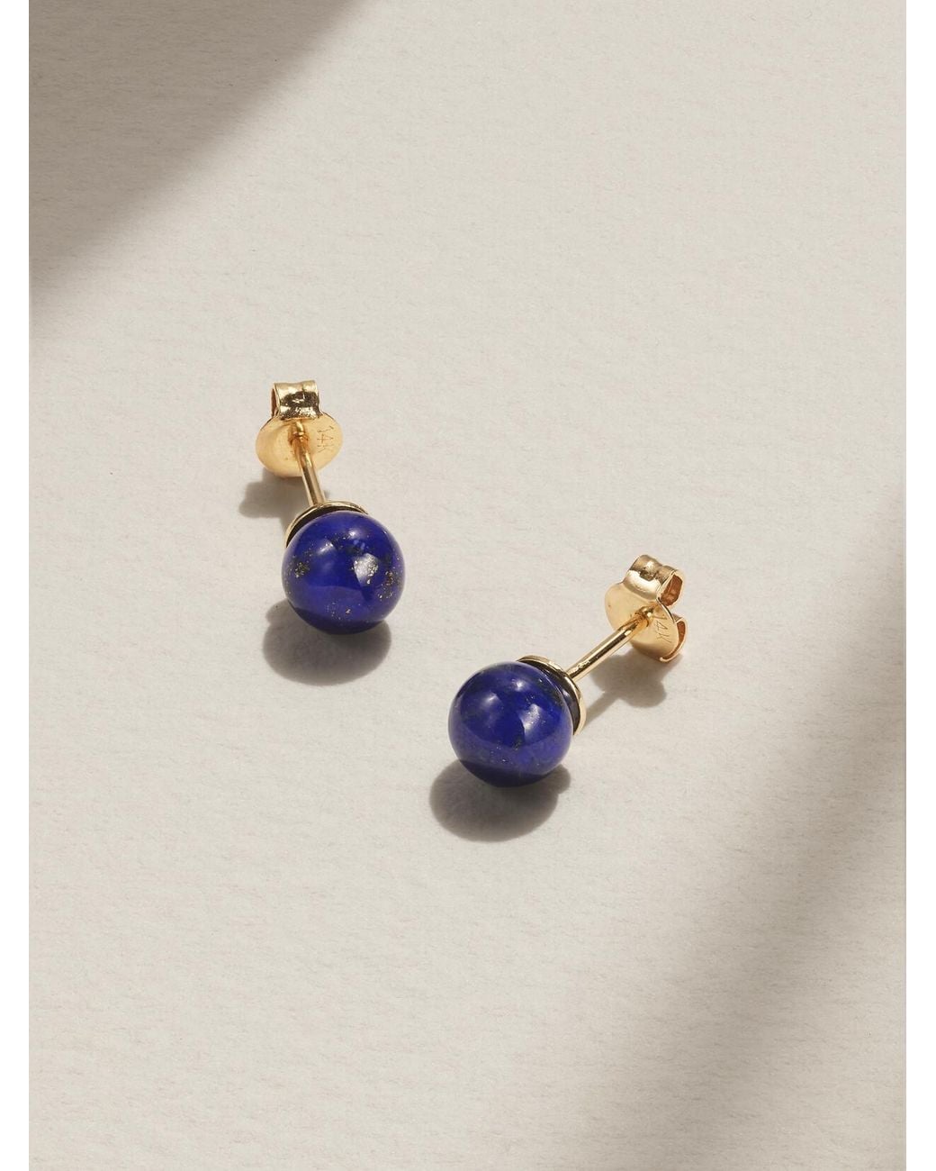Mateo Blue 14-Karat Lapis Lazuli Earrings