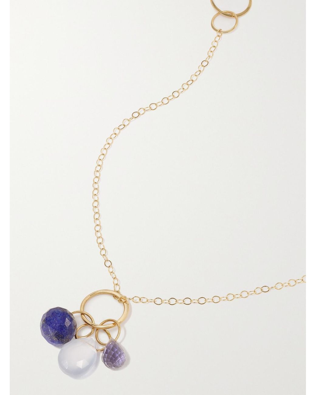 Melissa Joy Manning White 14-Karat Recycled Multi-Stone Necklace