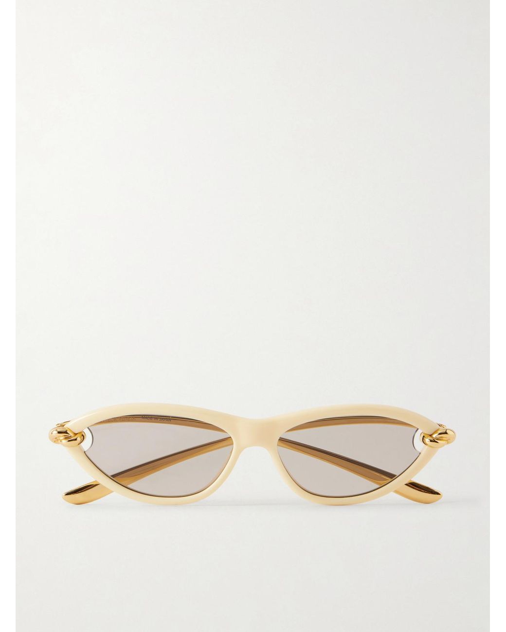 Bottega Veneta Natural New Knot Cat-Eye Sunglasses