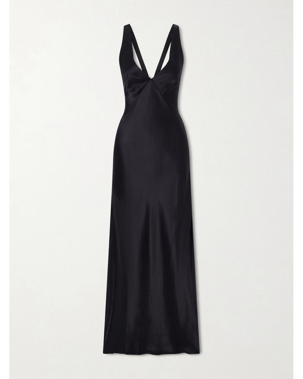 Nili Lotan Blue Aline Silk-Charmeuse Gown