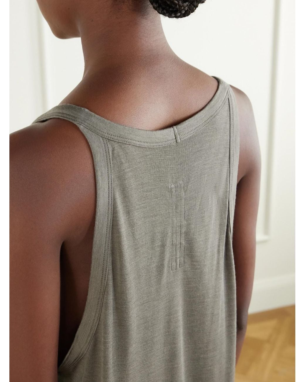 Rick Owens Gray Gigi Wool And Silk-Blend Jersey Tank