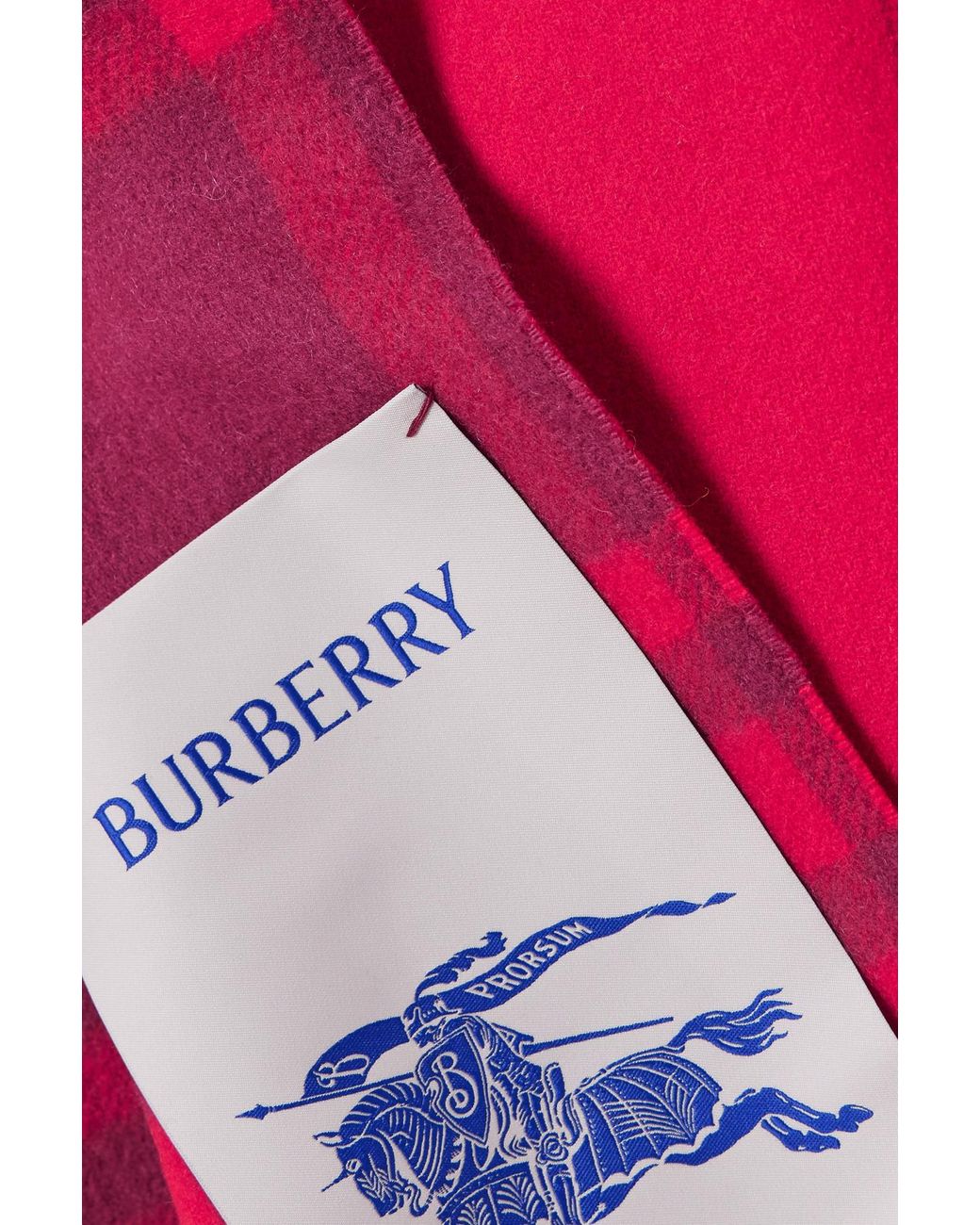 BURBERRY + NET SUSTAIN fringed checked cashmere scarf