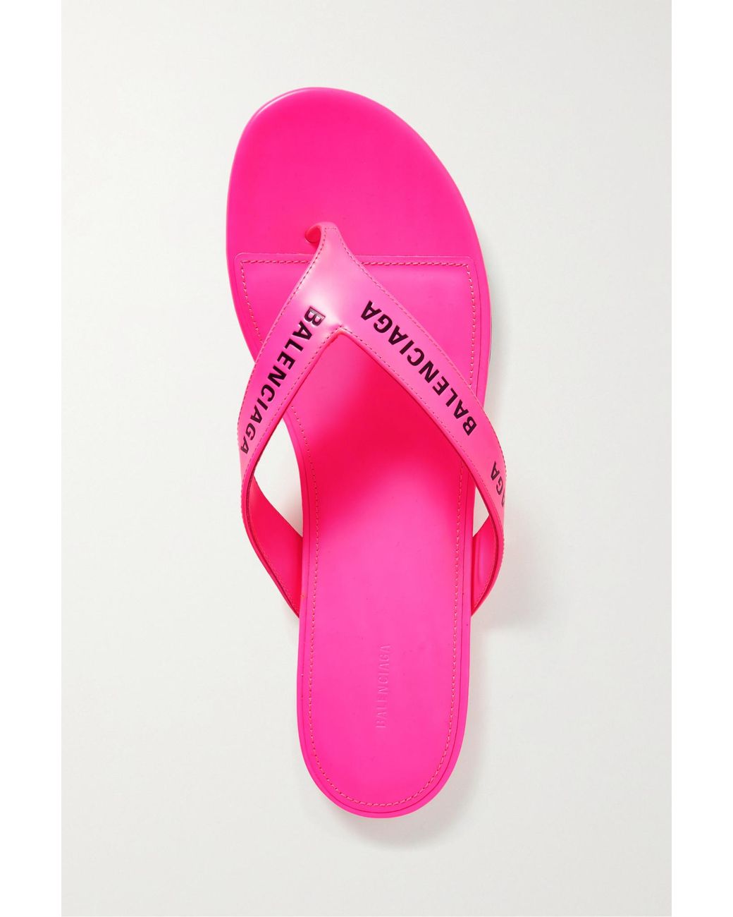 Balenciaga Logo-print Neon-leather Flip 