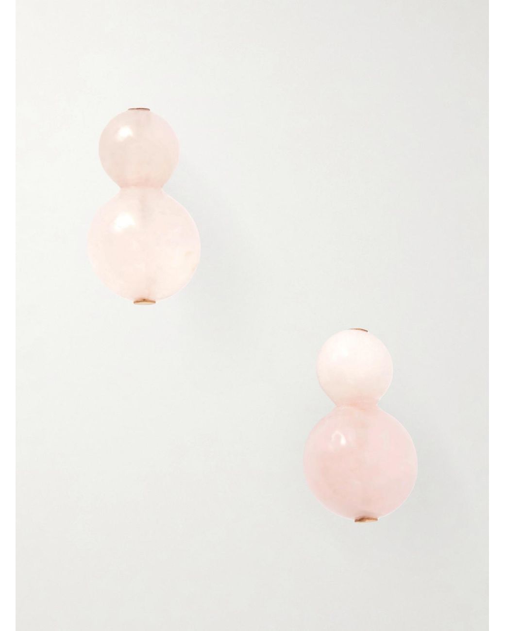 Jennifer Behr Natural Cara Rose Quartz Earrings