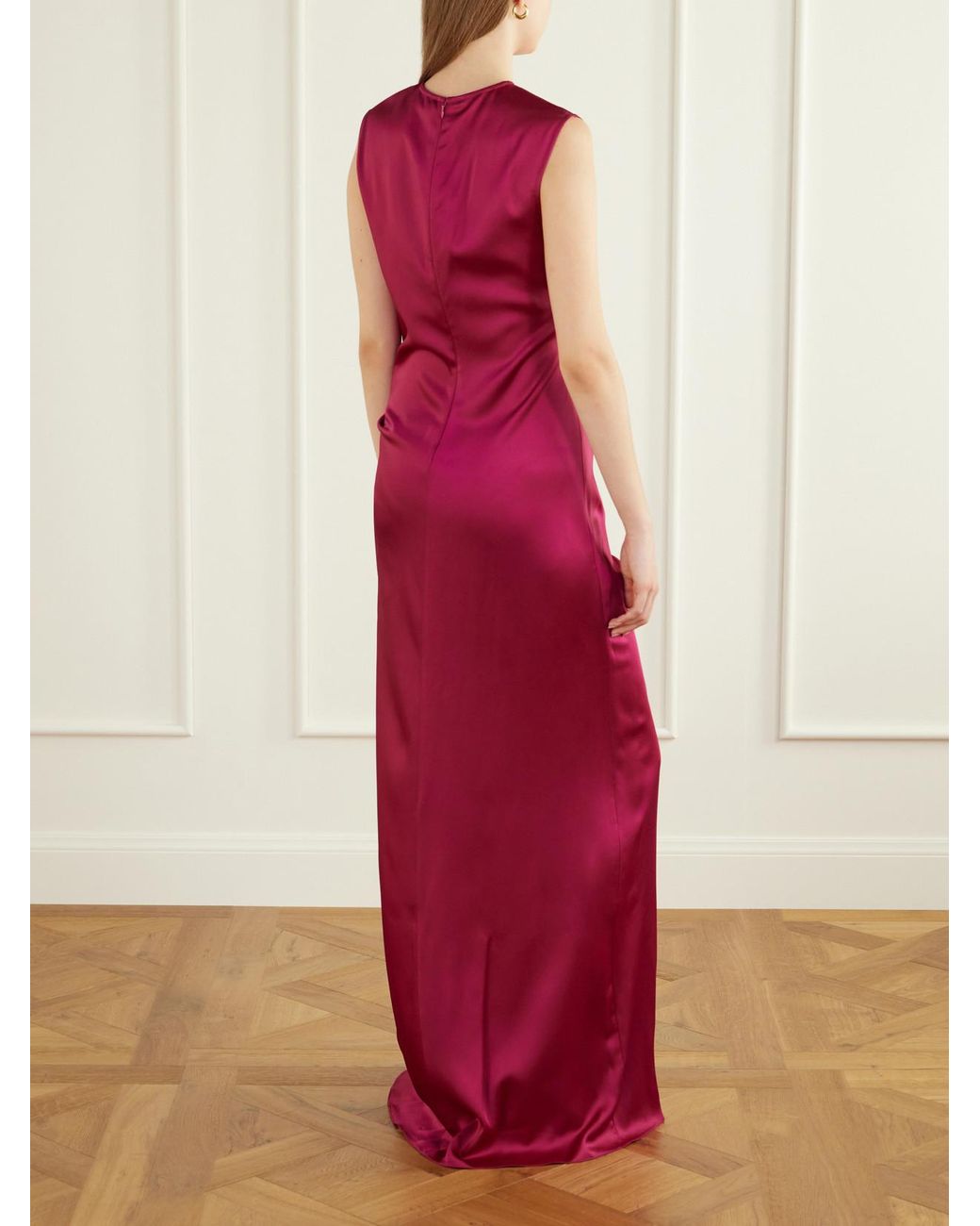 Stella McCartney Pink Draped Satin Gown
