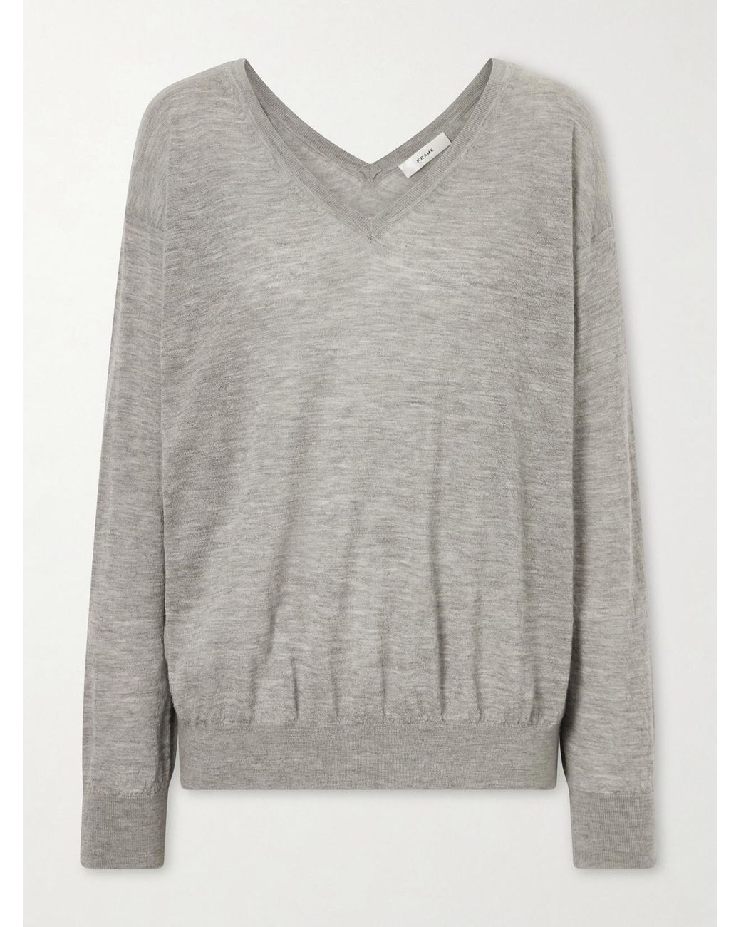 FRAME Gray Cashmere Sweater