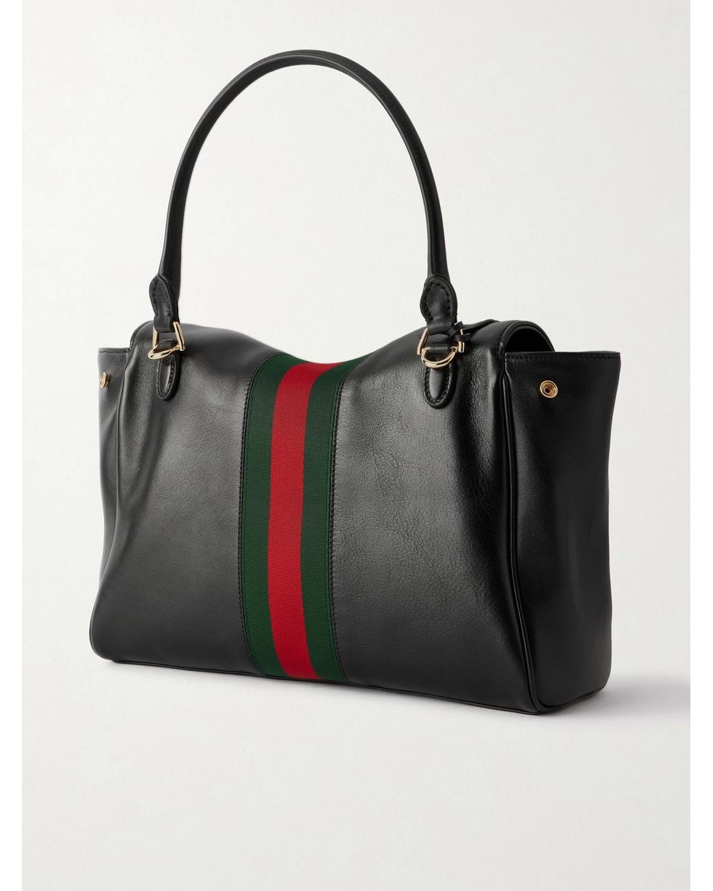 Gucci Black Paparazzo Large Leather Shoulder Bag