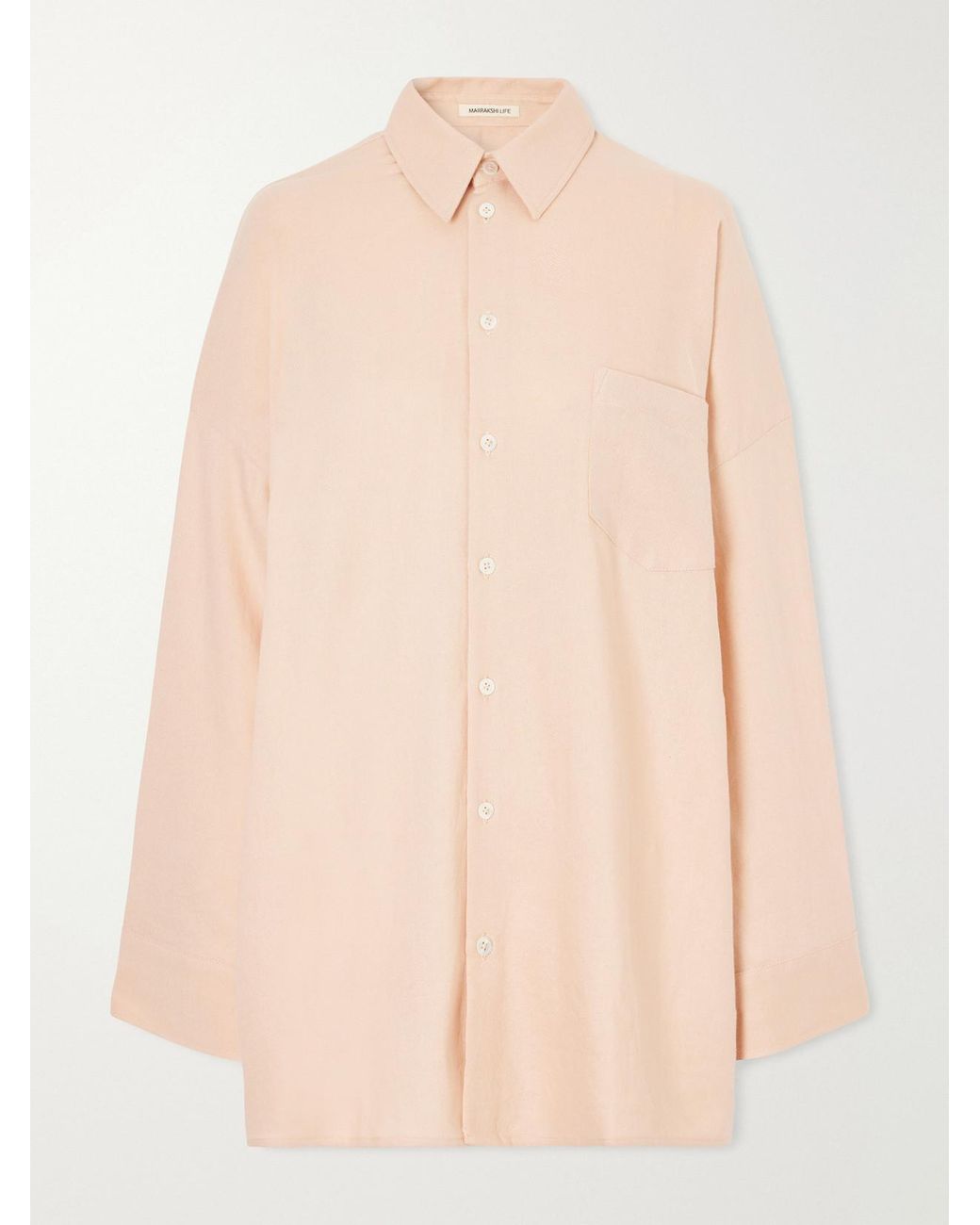 Marrakshi Life Natural The Oversized Cotton Oxford Shirt