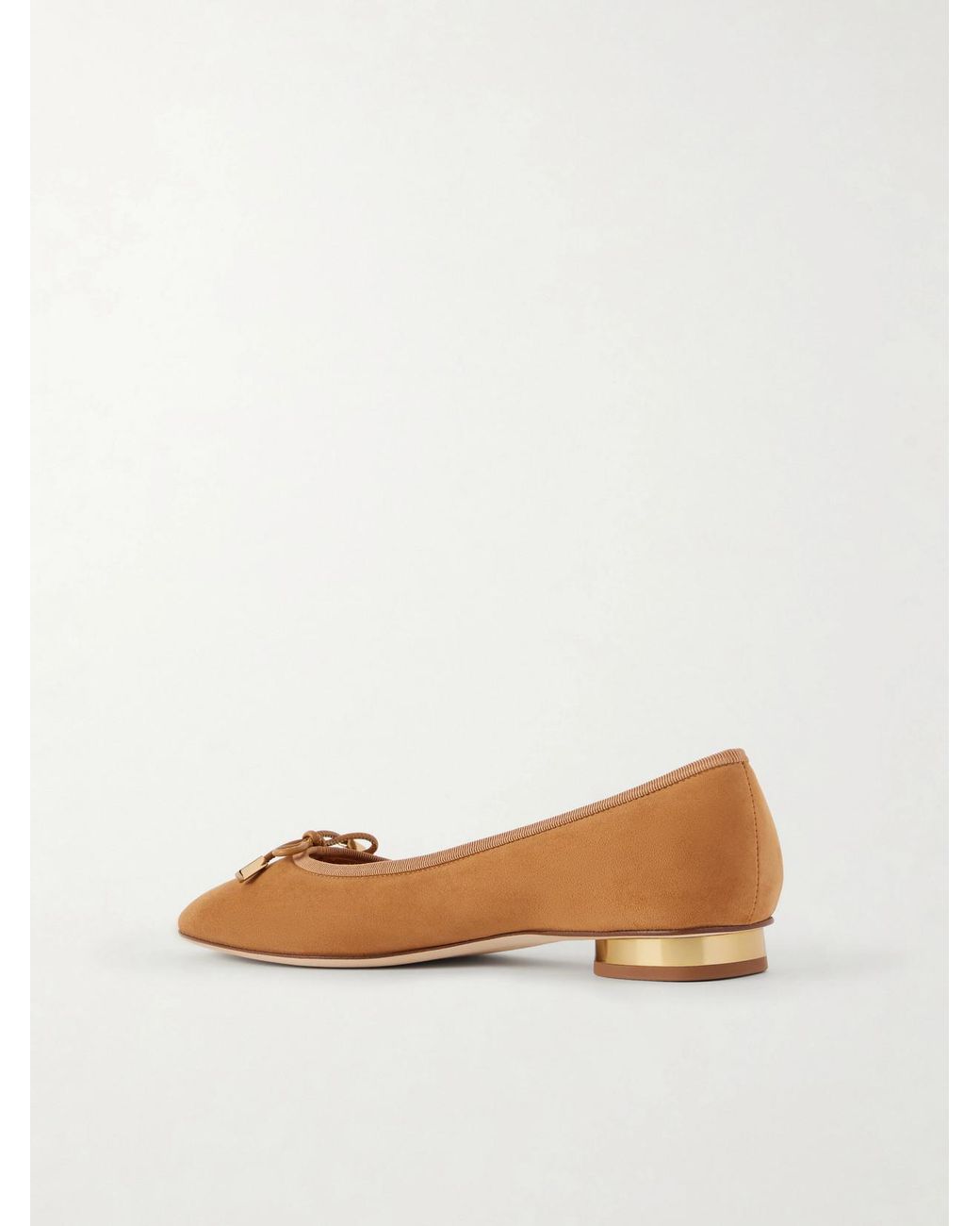 Tod's White Suede Ballet Flats