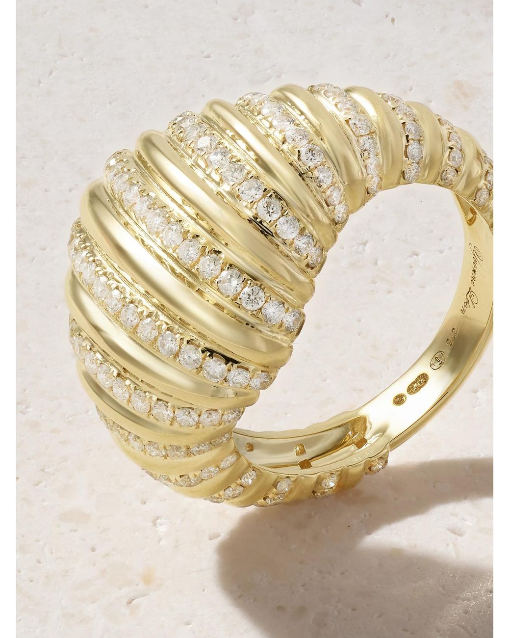 Yvonne Léon Natural Berlingot 9-Karat Diamond Ring