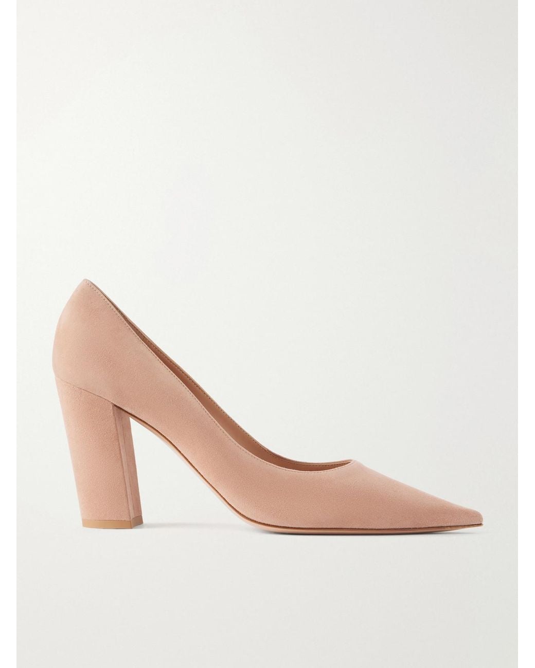 Gianvito Rossi Natural Piper 85 Suede Pumps