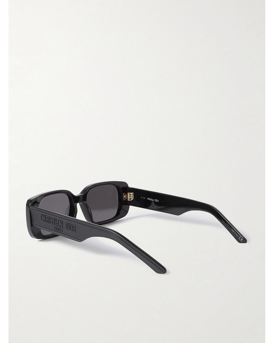 Dior Black Wildior S2U Rectangular-Frame Acetate Sunglasses