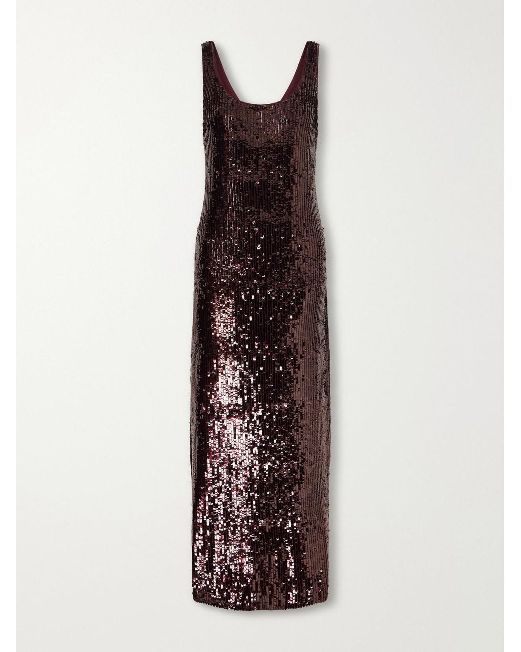 Jonathan Simkhai Red Sequined Maxi Dress