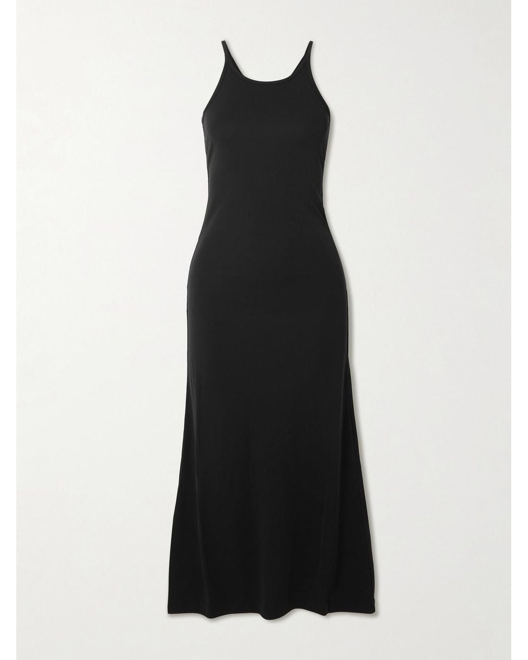 Totême Black Jersey Midi Dress