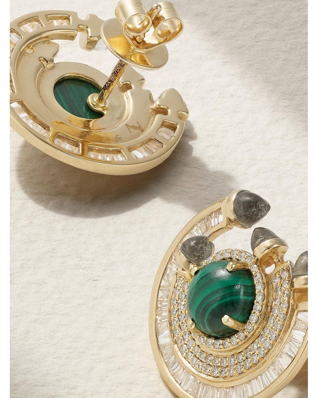 ANANYA Natural Chakra 18-Karat Multi-Stone Earrings