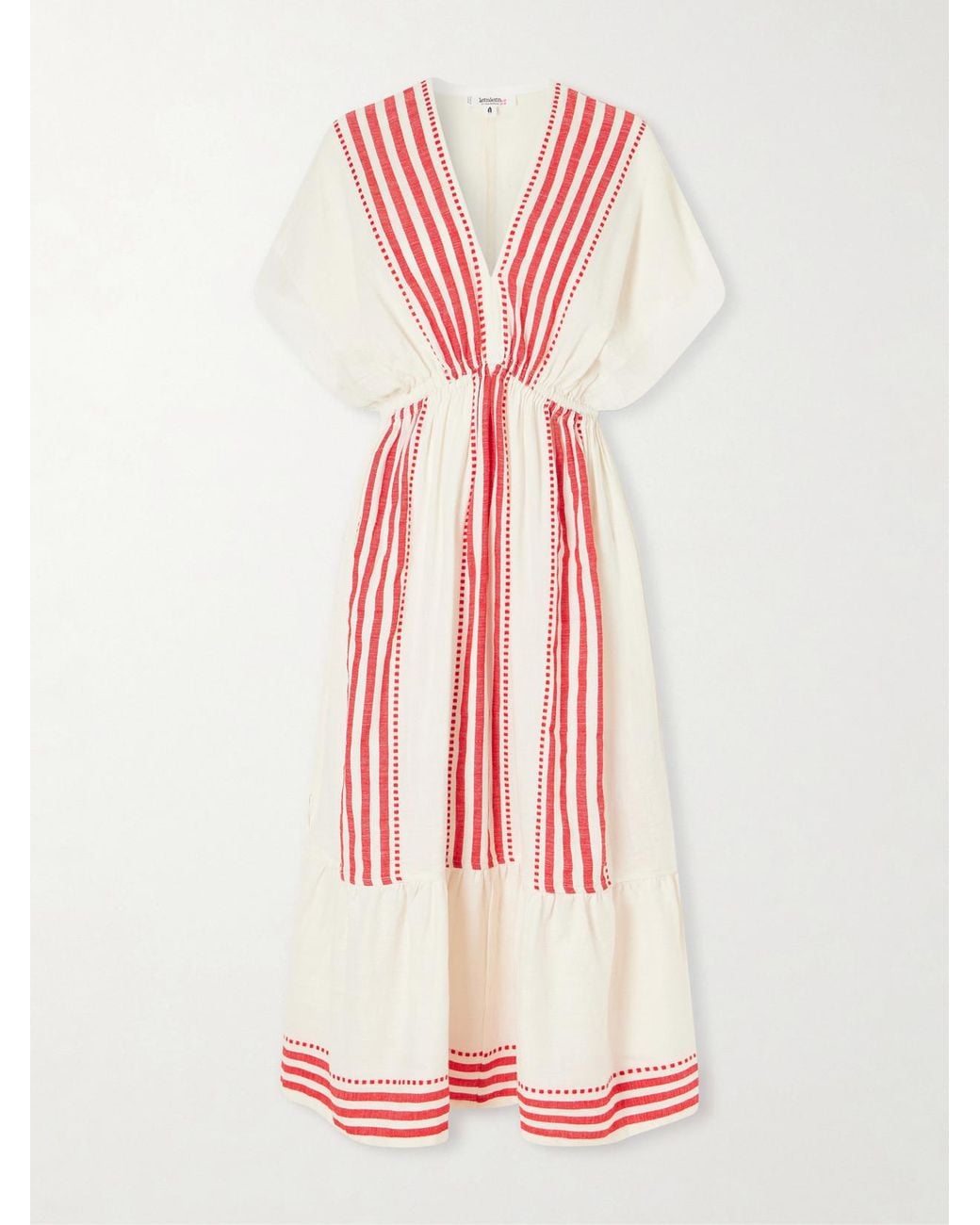 Lemlem Pink Leila Cotton-Gauze Midi Dress