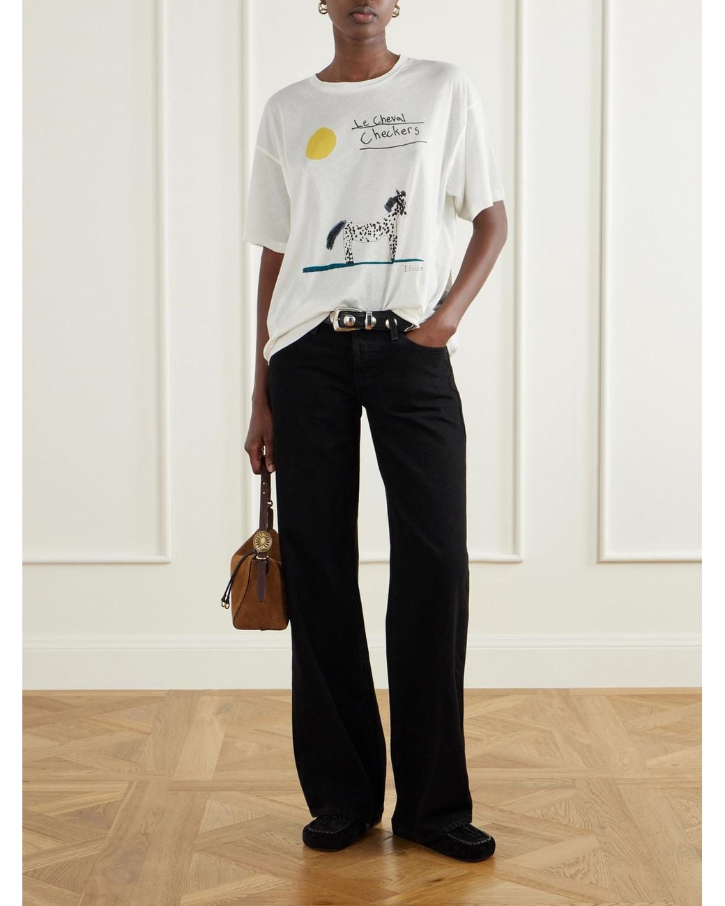 Bode White Cheval Printed Cotton-Jersey T-Shirt
