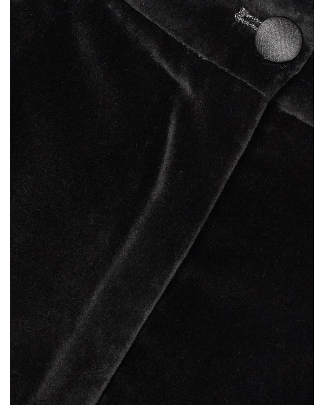 Dolce & Gabbana Black Satin-Trimmed Cotton-Blend Velvet Slim-Leg Pants