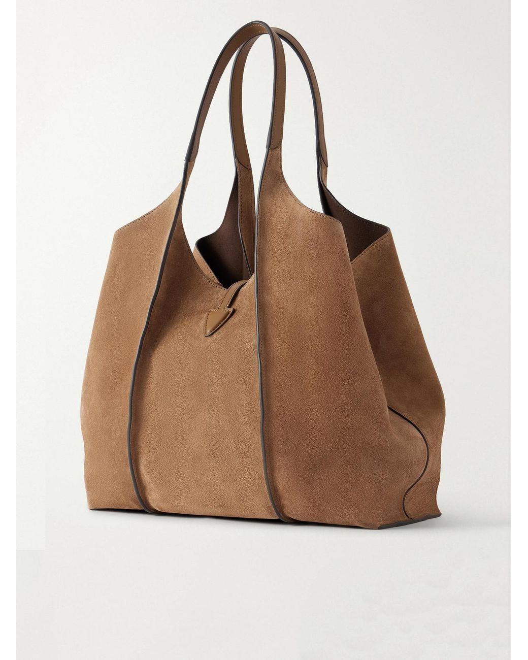Tod's Brown T Timeless Suede Shoulder Bag