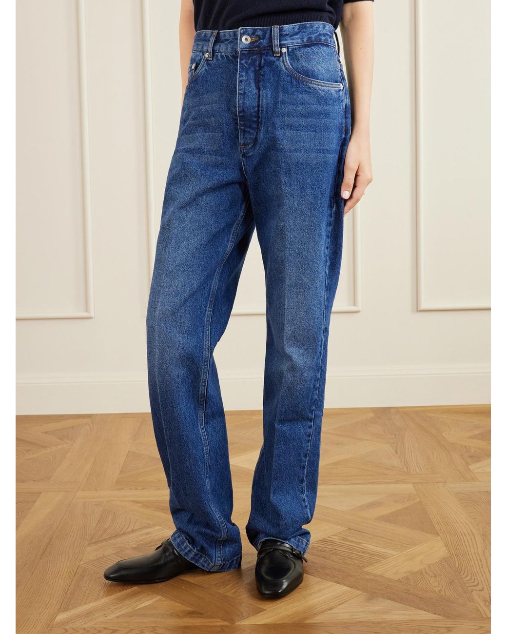 Studio Nicholson Blue Barra Mid-Rise Straight-Leg Jeans