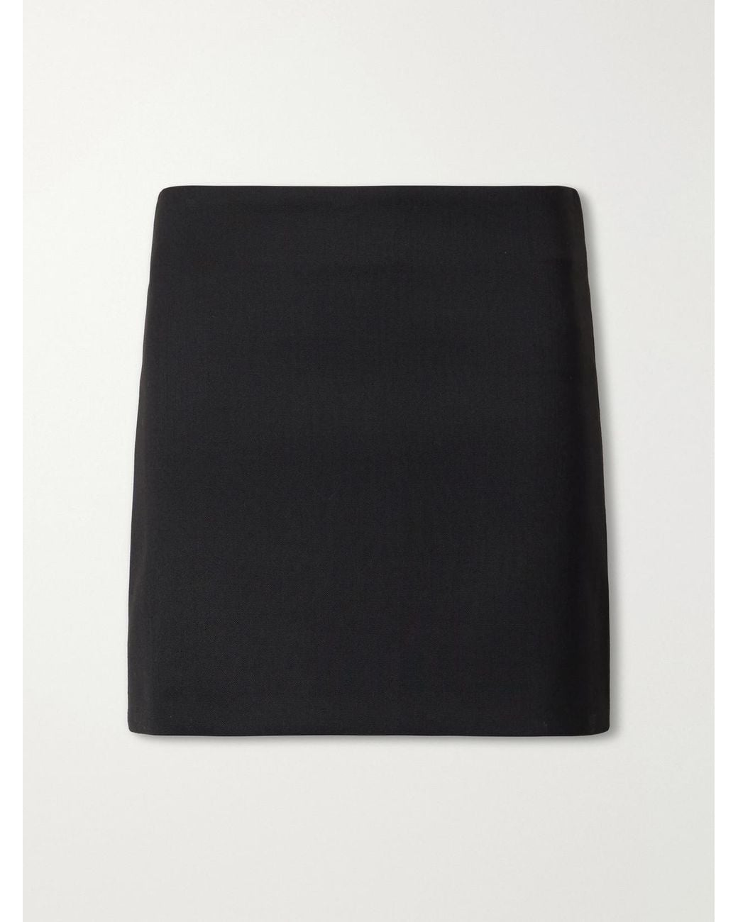 Almala Black Cille Darted Twill Mini Skirt