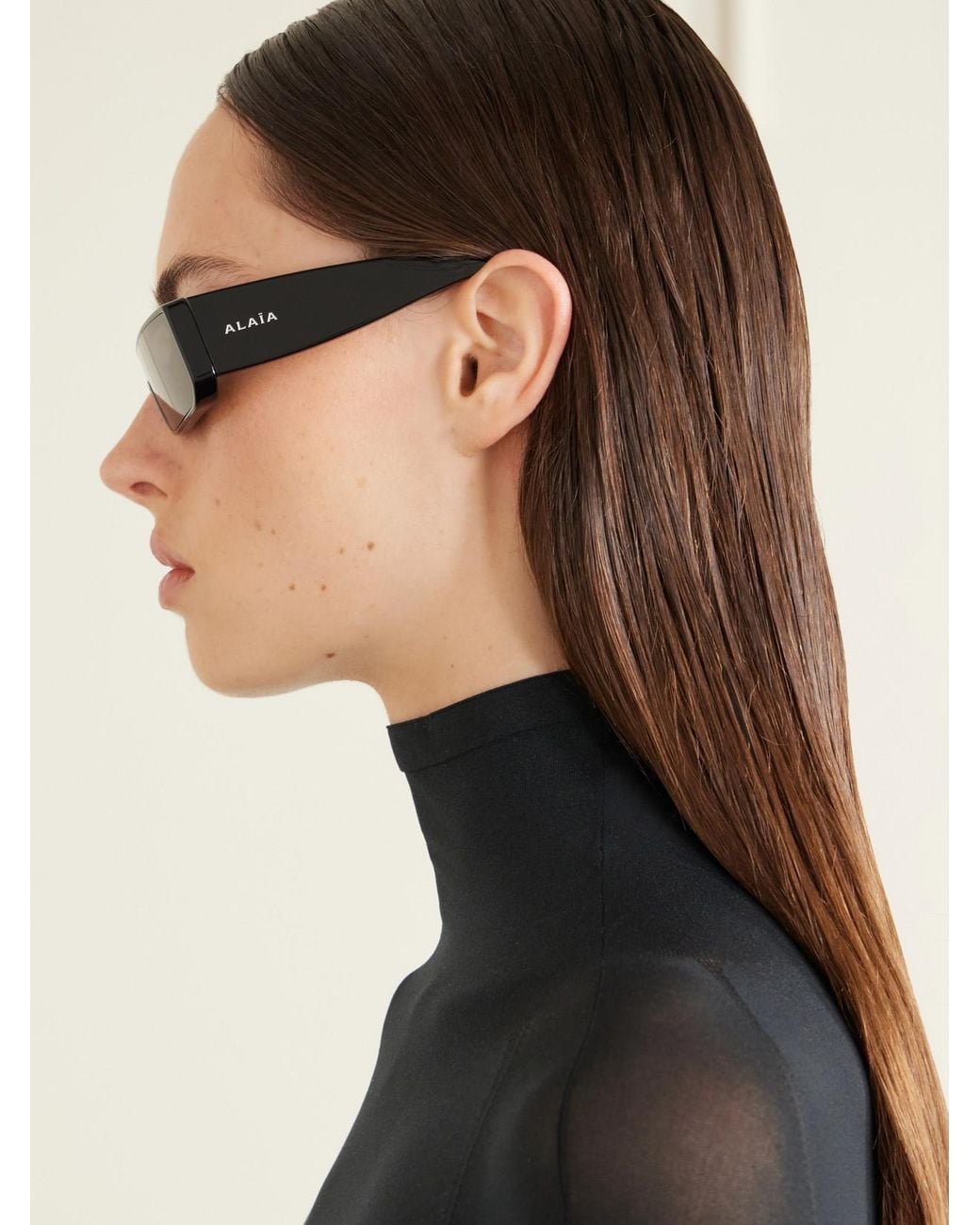 Alaïa Black Square-Frame Recycled-Acetate Sunglasses