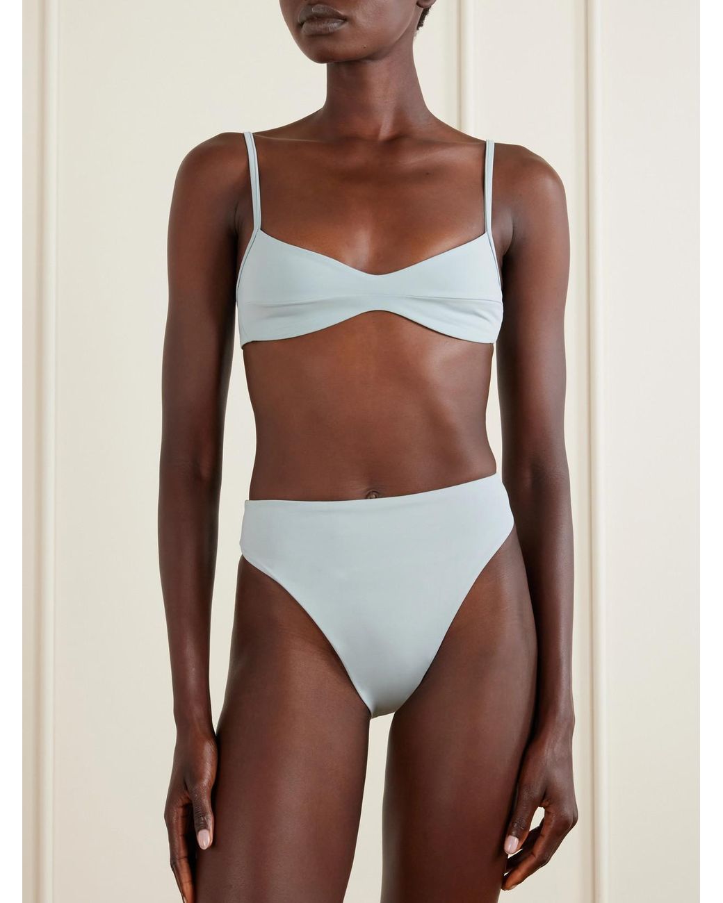 Haight Blue Monica Stretch-Jersey Bikini Top