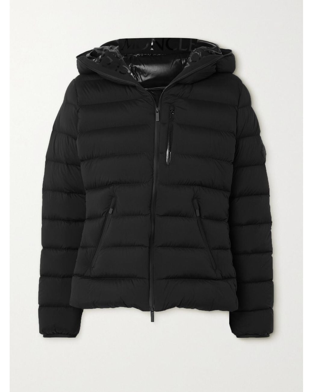 Moncler Black Herbe Hooded Quilted Shell Down Jacket