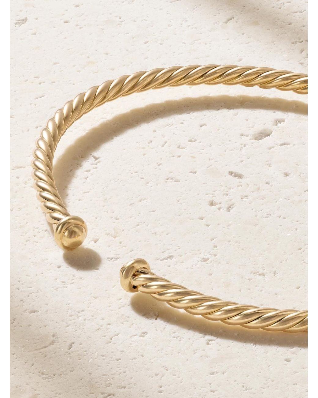 David Yurman Natural Cablespira 18-Karat Diamond Bracelet