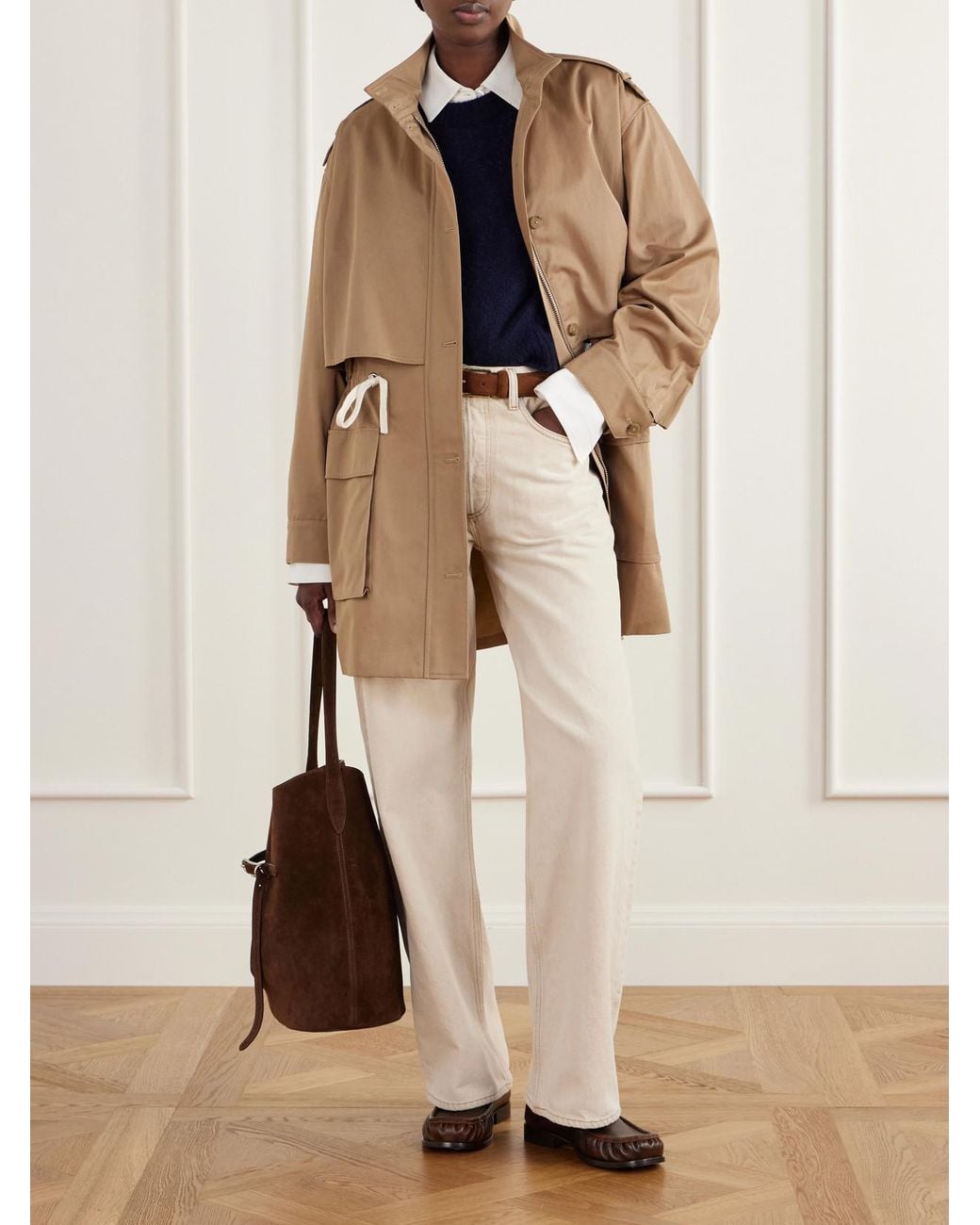 Twp Natural Drawing Conclusions Drawstring Cotton-Twill Jacket