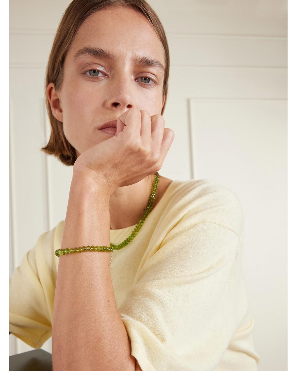 JIA JIA Metallic Oracle 14-Karat Peridot Bracelet