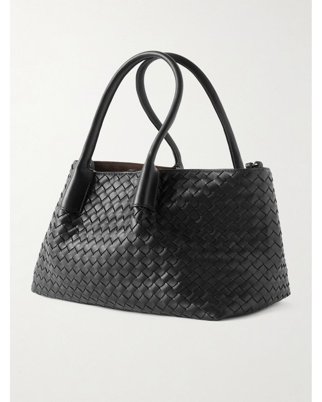 Bottega Veneta Black Pinacoteca Small Intrecciato Leather Tote
