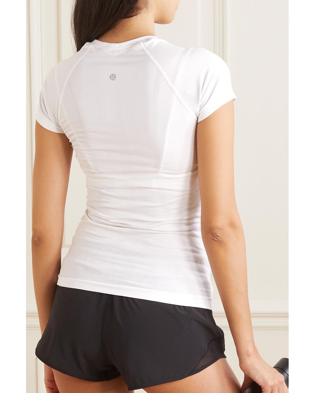 lululemon athletica Swiftly Tech 2.0 Striped Stretch T-shirt in White