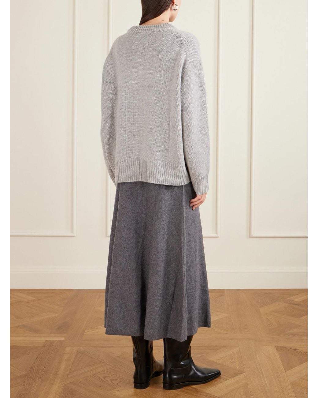 Lisa Yang Gray Renske Cashmere Sweater