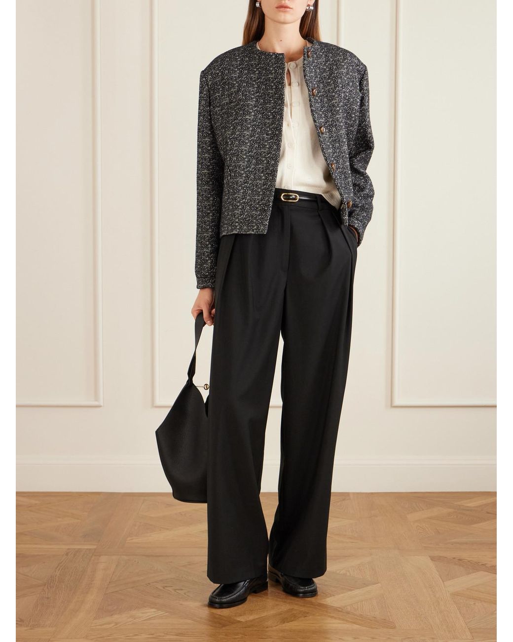 Anine Bing White Gracie Cashmere Cardigan