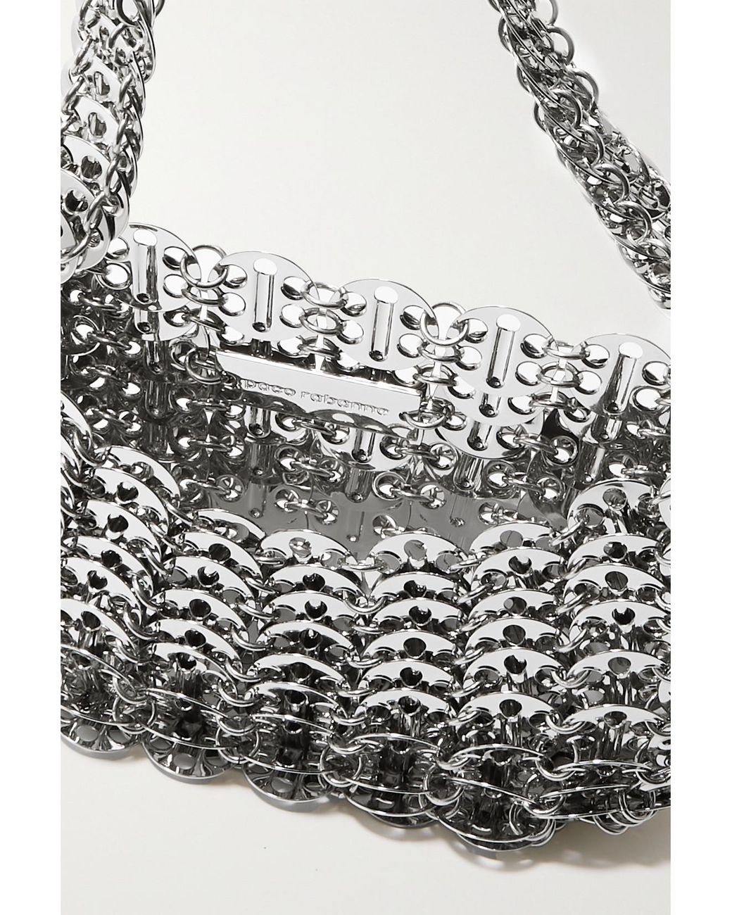 Rabanne White 1969 Moon Chainmail Shoulder Bag