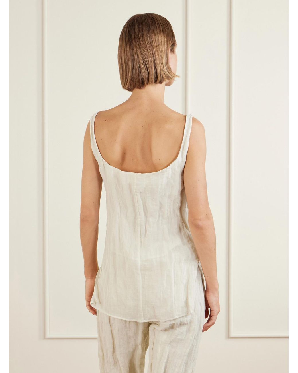 Rohe White Cotton-Blend Tank Top