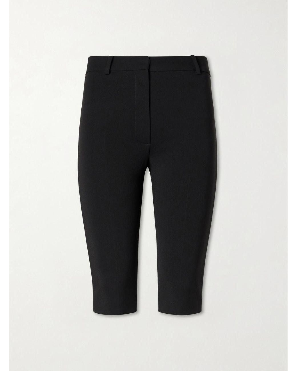 Magda Butrym Black Crepe Straight-Leg Capri Pants