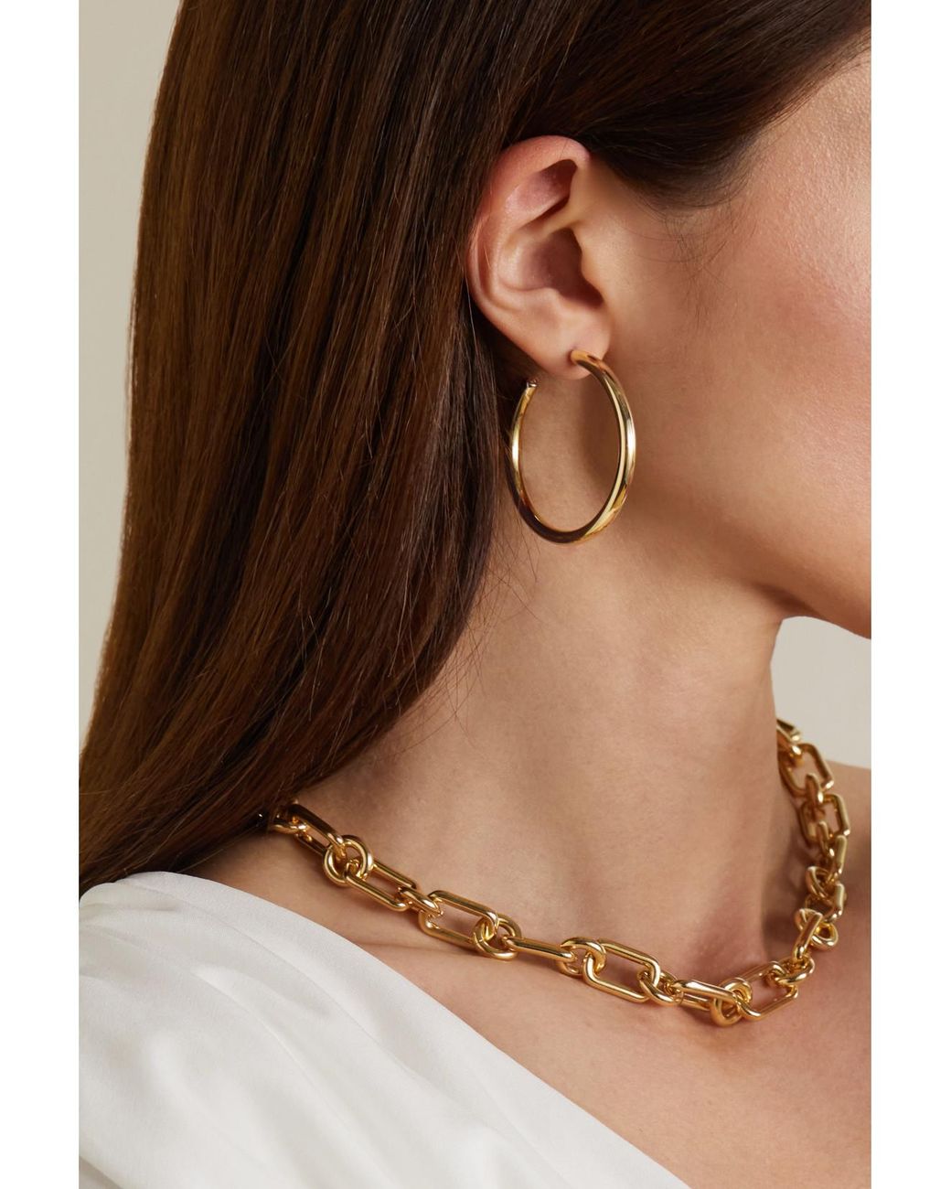 Jennifer Fisher Metallic Baby Lilly-Plated Hoop Earrings