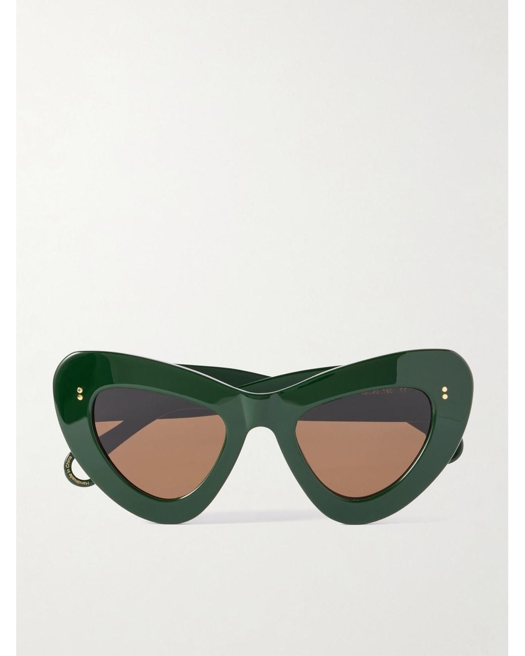 J.W. Anderson Green Butterfly Cat-Eye Acetate Sunglasses