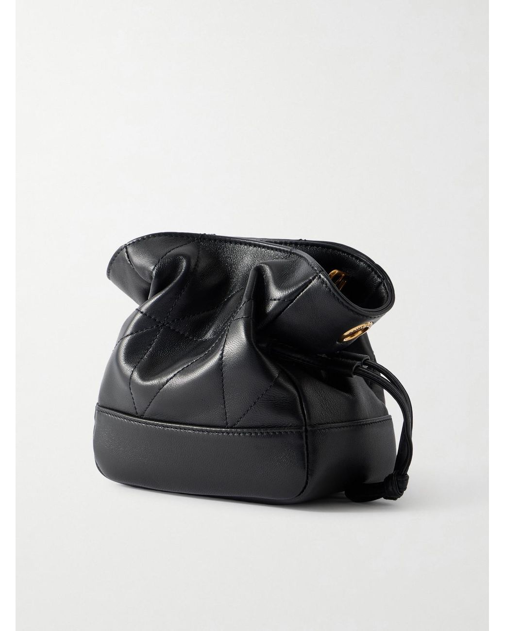 Saint Laurent Black Jamie Miniquilted Leather Shoulder Bag