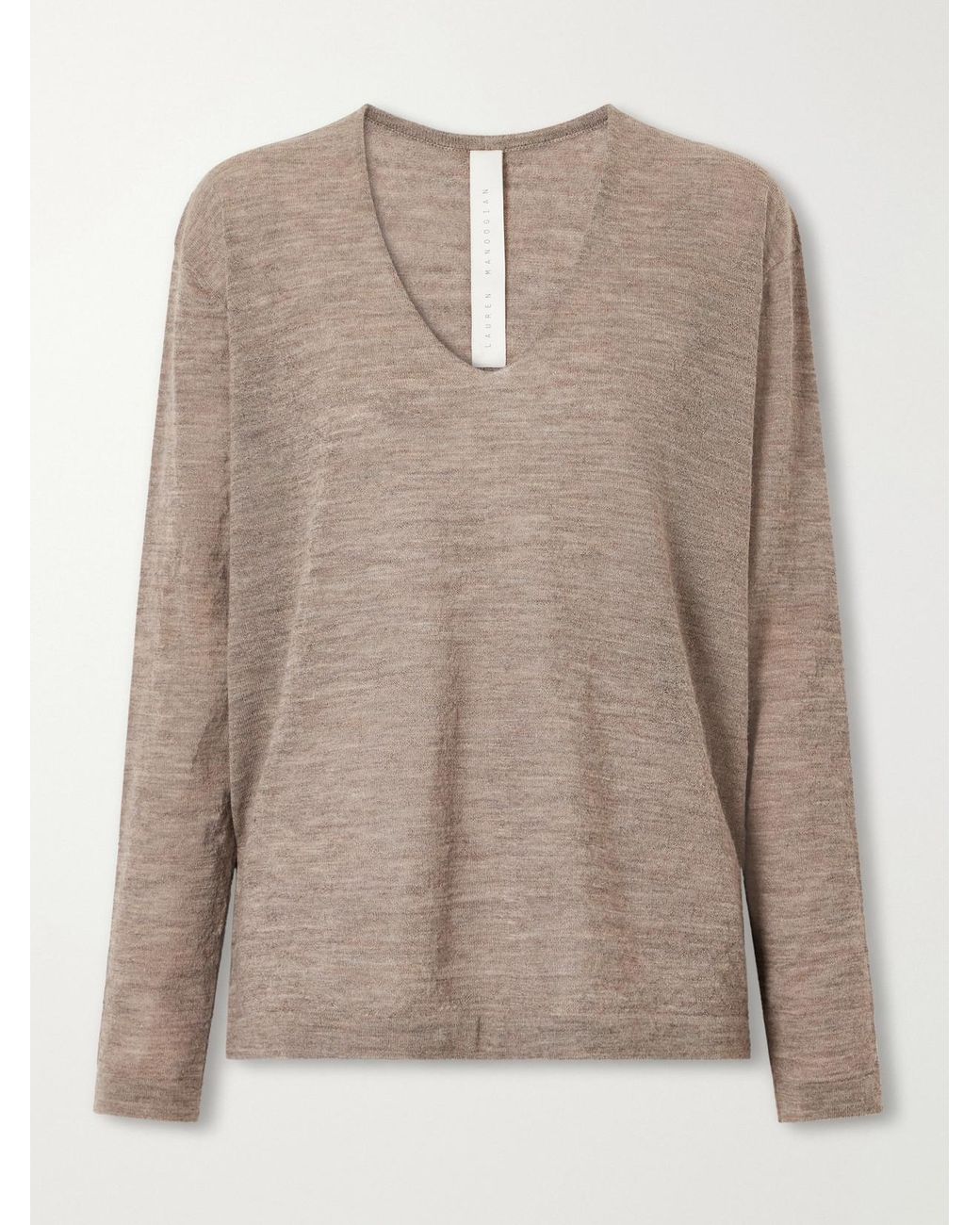 Lauren Manoogian Natural Merino And Alpaca Wool-Blend Sweater