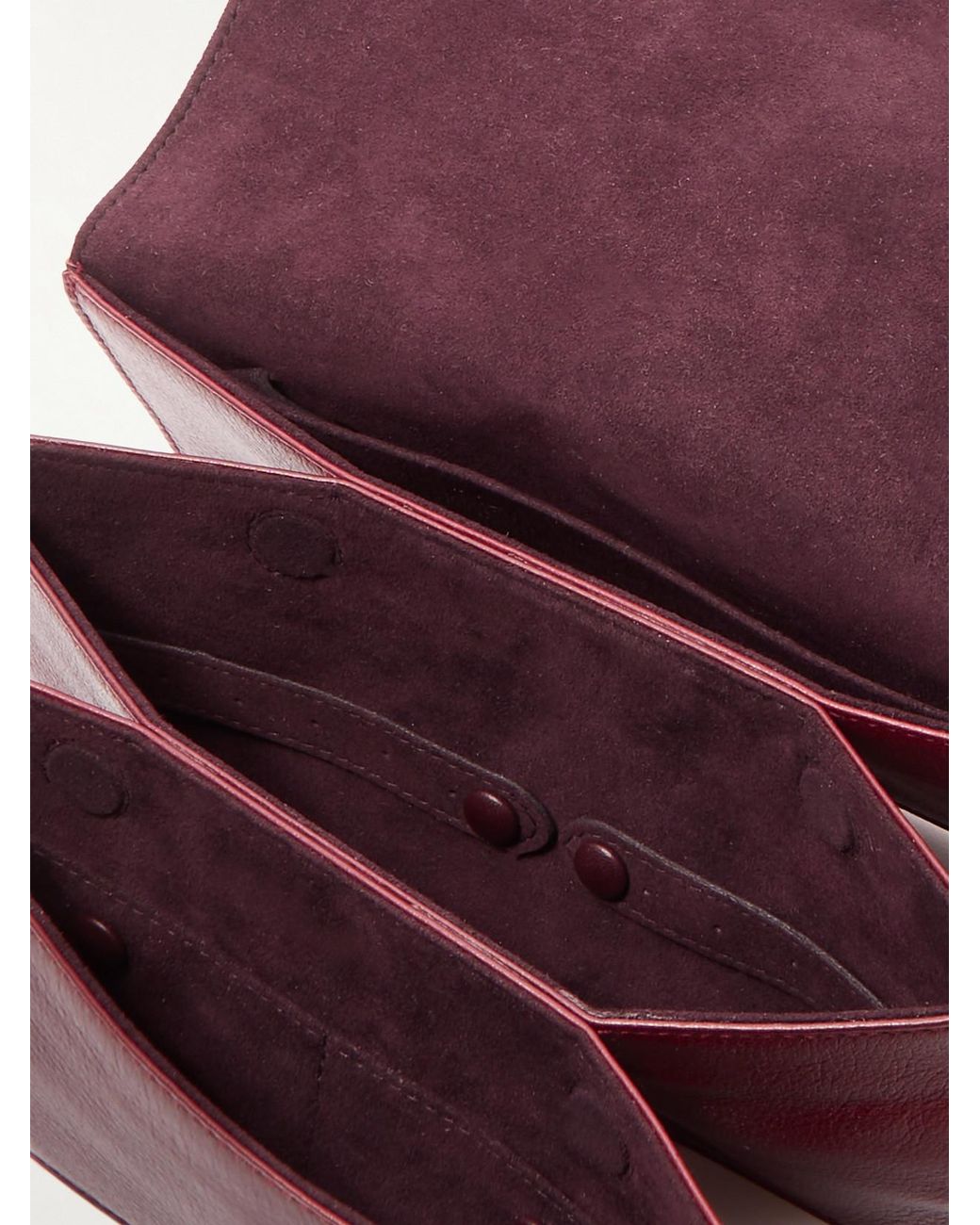 Metier Purple Textured-Leather Pouch