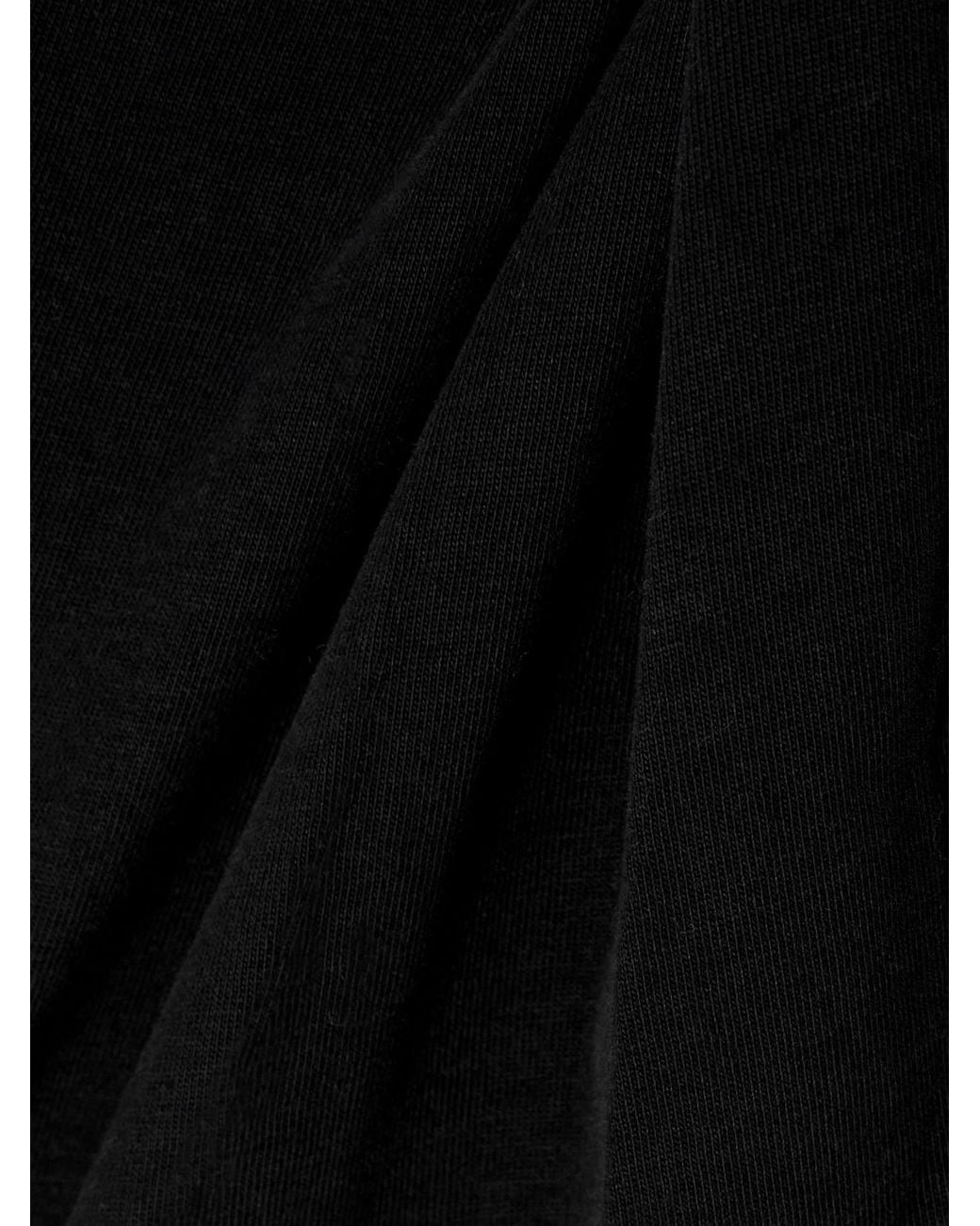 Isabel Marant Black Nayda Knotted Cotton-Jersey Top