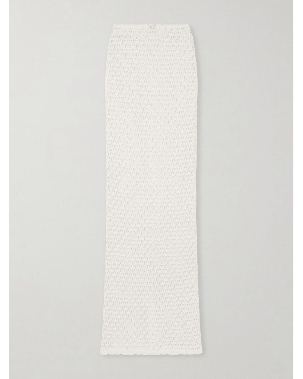 SARA CRISTINA White Arena Crocheted Cotton Coverup