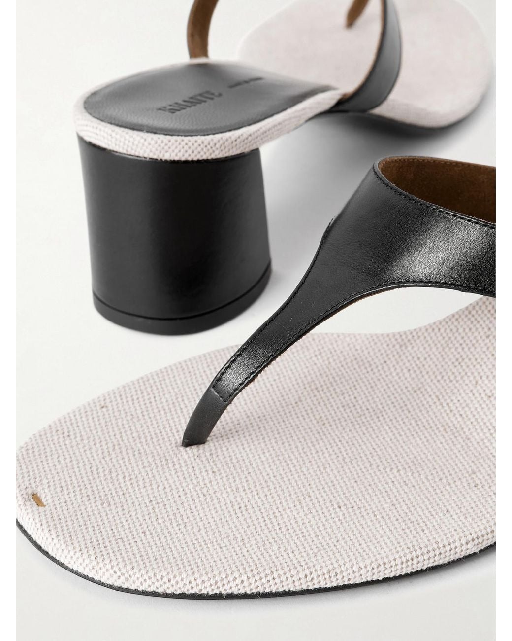 Khaite White Archer Leather Mules