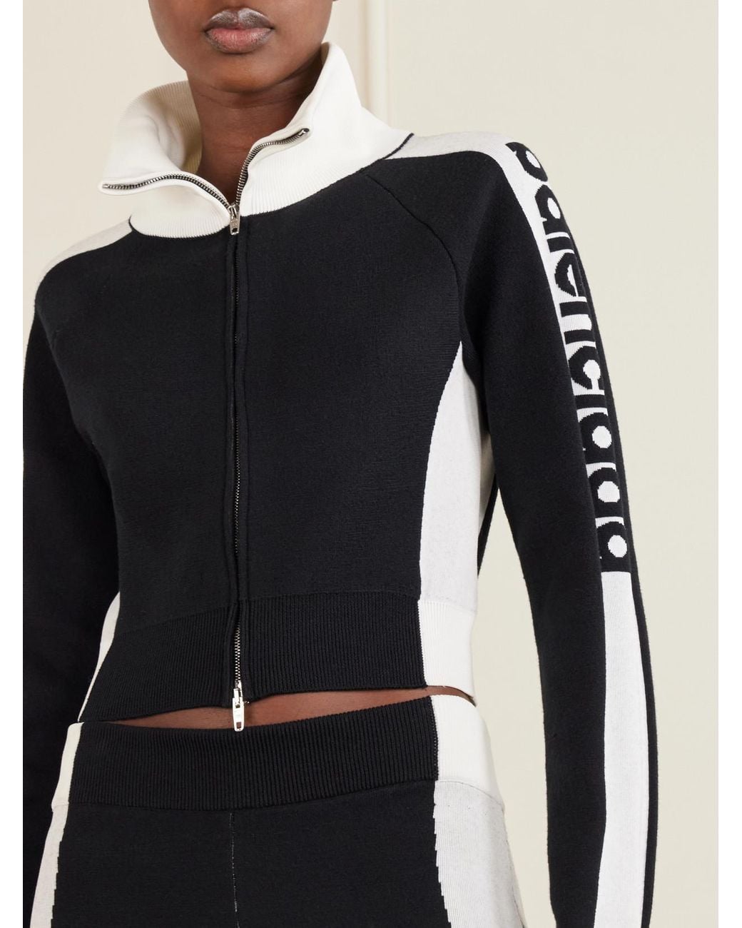 Balenciaga Black Cocoon Knitted Zip-Up Sweater