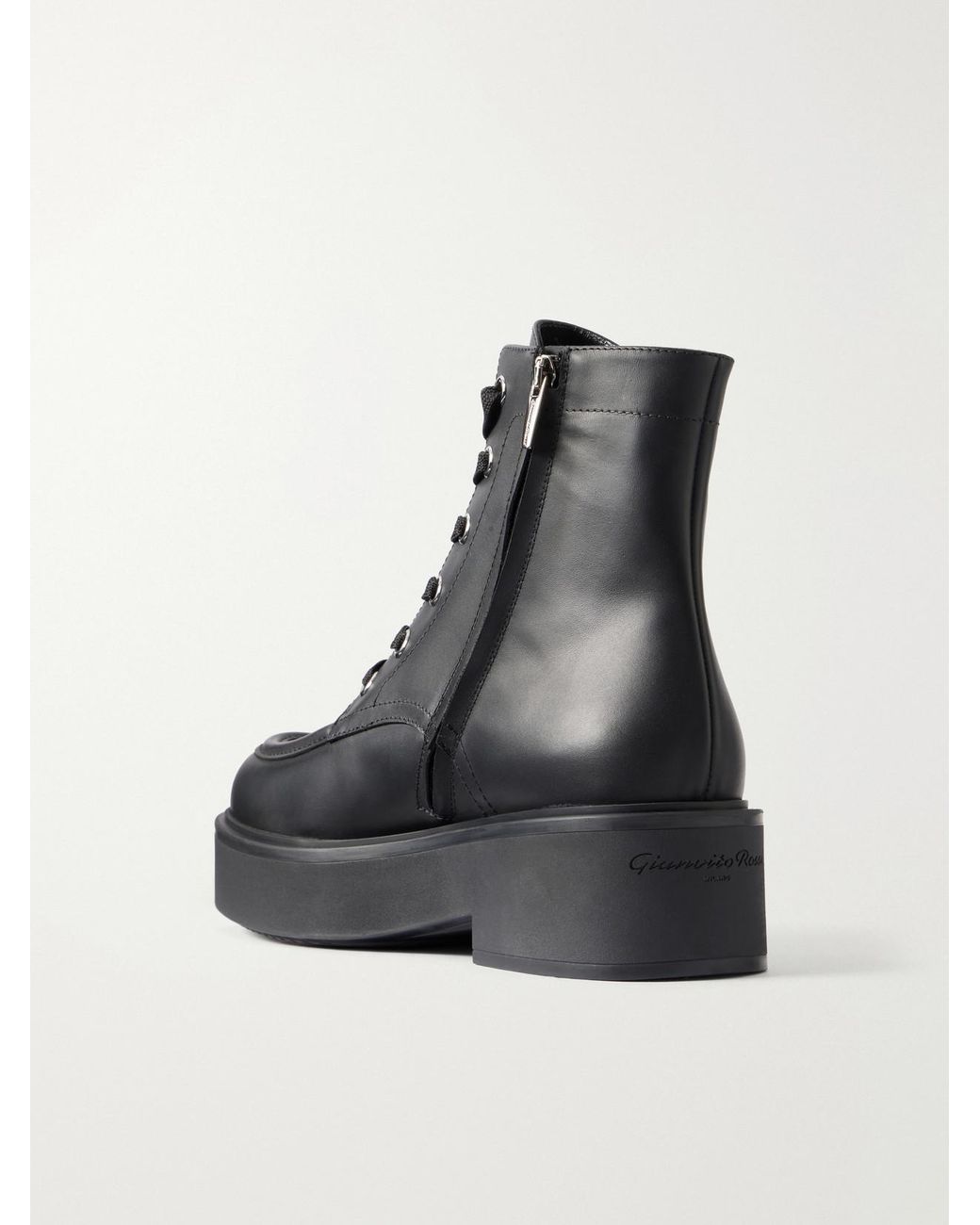 Gianvito Rossi Black 20 Leather Ankle Boots