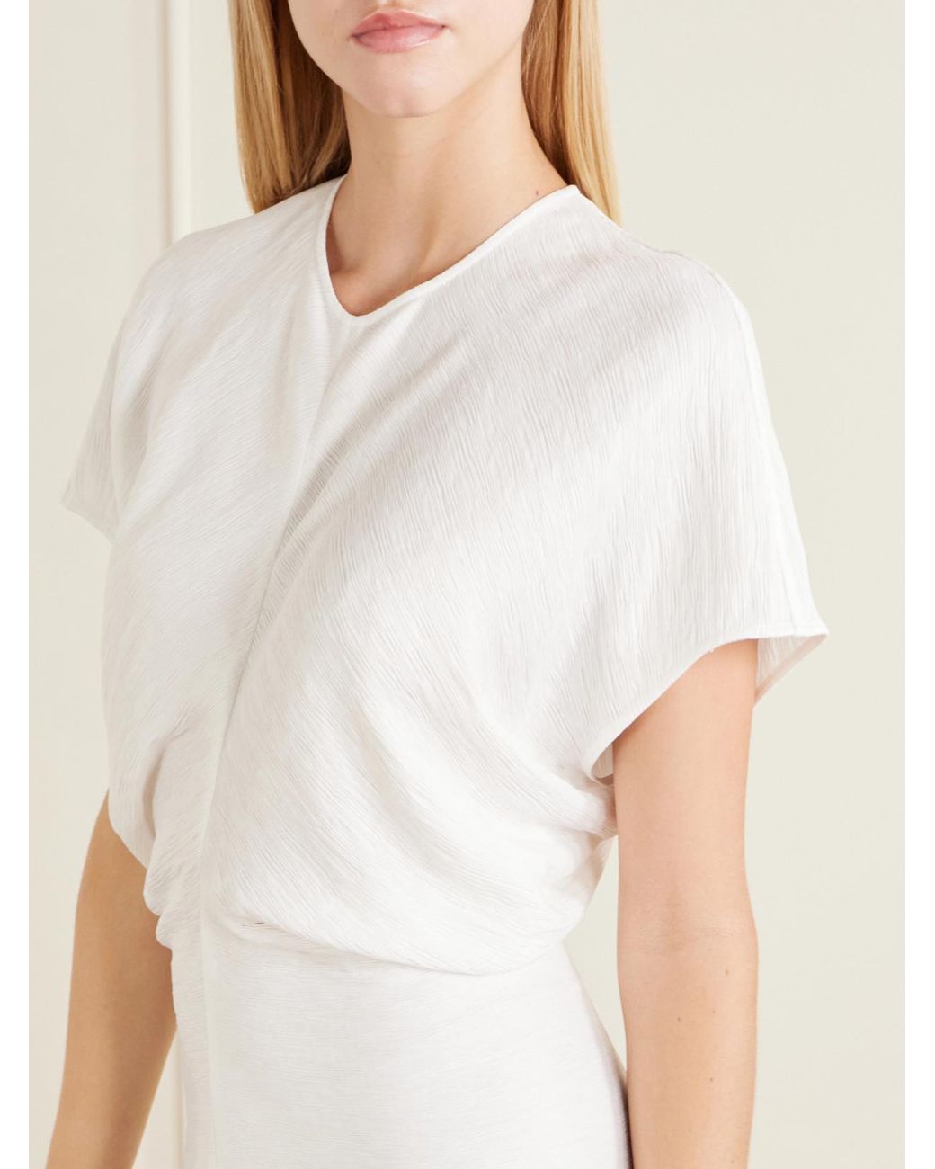 Totême White Woven Maxi Dress