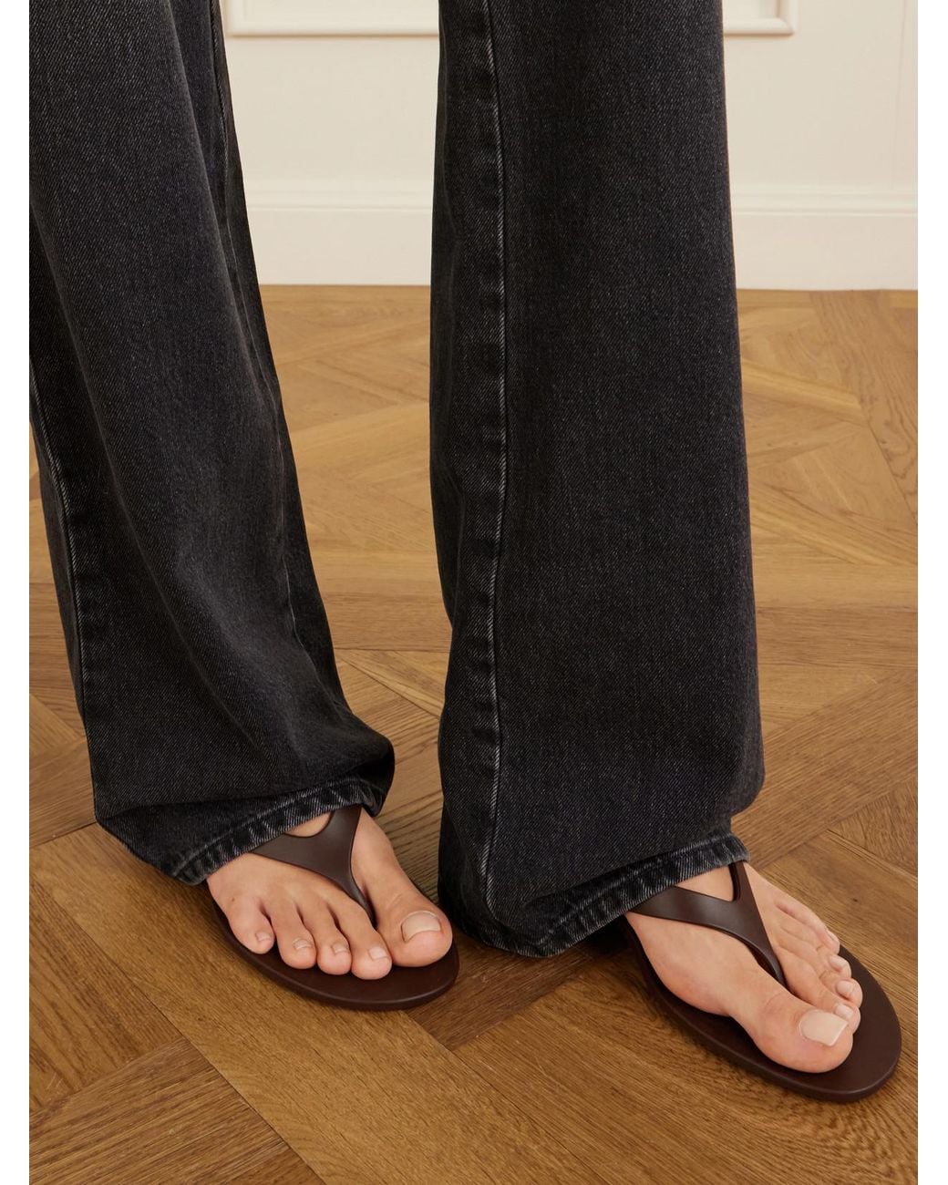 Gucci Brown Rubber Sandals